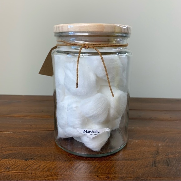 Rae Dunn “Cotton Balls” Large Glass Jar - Picture 4 of 7
